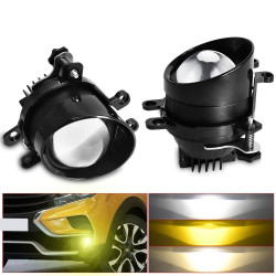 T12 2pcs Pack 55W 3 inch High Power Dual Lens Fog Light Oblique Style for Toyota Left Driver