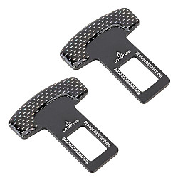 2 in 1 Car Carbon Fibre Safety Seat Belt Buckle Clip