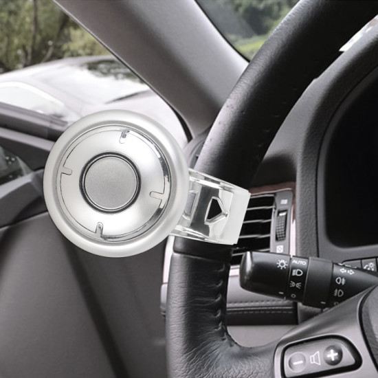 YI-71 Car Steering Wheel Booster Ball Car Power Handle (Silver Grey)