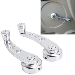 1 Pair Universal Car Wagon Door Window Crank Handle Winder Manual Door Crank Handle Window Winders(Silver)