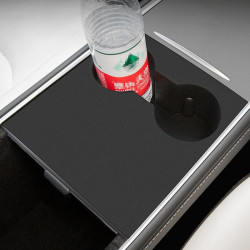 Tesla Model 3 / Y Car Center Console Water Cup Holder All-inclusive Protective Pad (Black)