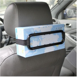 YQ-098 Vehicle Car Hanging Tissue Box Holder, Black