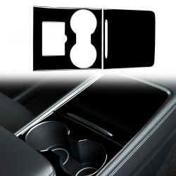 Tesla Model 3 1106 Car Central Control Panel Decorative Sticker, Left and Right Drive Universal(Black)