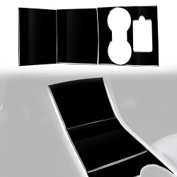 Tesla Model 3 498 Car Central Control Panel Decorative Sticker, Left and Right Drive Universal(Black)