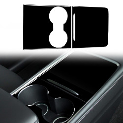 Tesla Model 3 1105 Car Central Control Panel Decorative Sticker, Left and Right Drive Universal(Black)