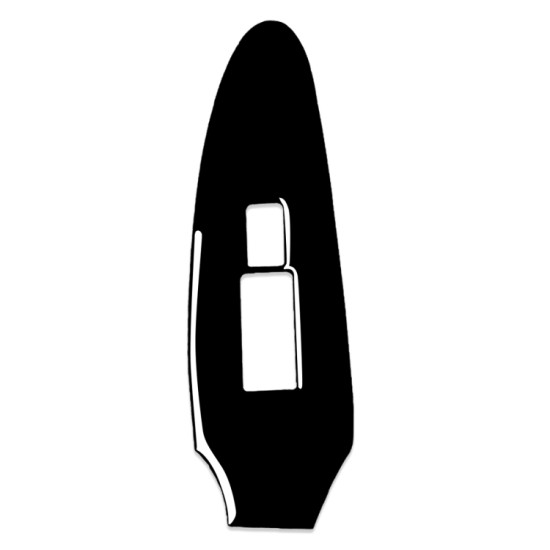 Nissan 370Z Z34 2009- Car Co-driver Side Door Lift Panel Decorative Sticker, Left Drive (Black)
