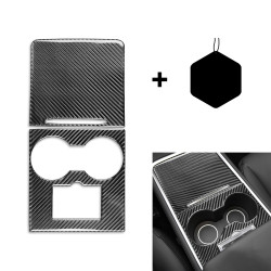 Tesla Model 3 2017-2022 / Model Y 2000- Car Carbon Fiber Central Control Decorative Sticker (Black)