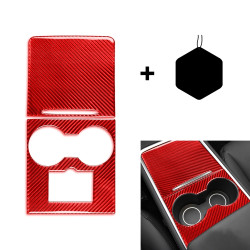 Tesla Model 3 2017-2022 / Model Y 2000- Car Carbon Fiber Central Control Decorative Sticker (Red)