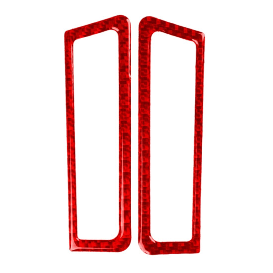 Car Carbon Fiber A-pillar Air Outlet Decorative Sticker for Infiniti Q50 2014-2020, Left and Right Drive(Red)