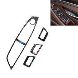 Three Color Carbon Fiber Car Right Driving Lifting Panel Decorative Sticker for BMW 5 Series F10 2011-2018