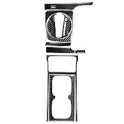 10 in 1 Car Carbon Fiber Automatic Gear + Water Cup Holder Decorative Sticker for Honda Civic 8th Generation 2006-2011, Right Drive