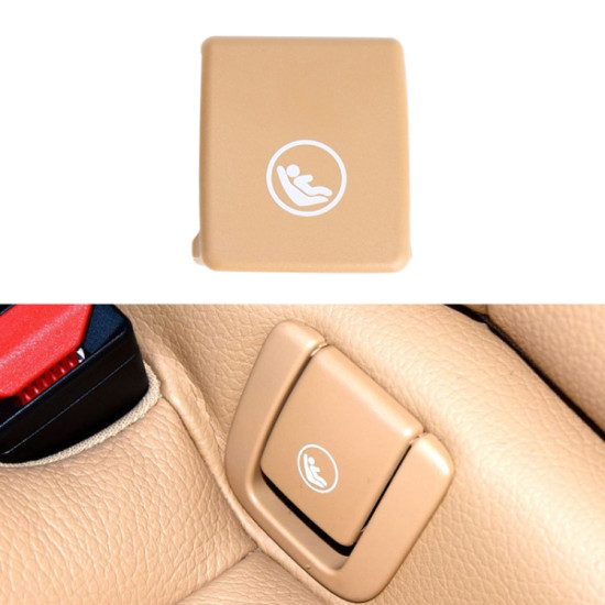 Child Seat Rear Row Seat Safety Belt Anchor Cover For volvo V90 / S90 / S60 / XC40 / XC60, Left-Drive(Brown)