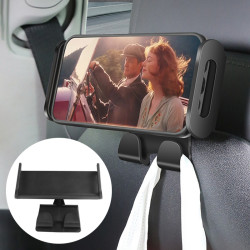 Tesla Model 3 / Y Car Rear Seat Phone Tablet Holder, Style:Base + Phone Bracket