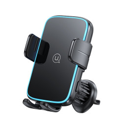 USAMS CD230 15W Accurate Aligment Wireless Charging Car Phone Holder with Suction Cup(Black)