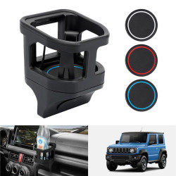 Suzuki Jimny JB74 / JB64 2018- Car Air Outlet Water Cup Holder, with 3pcs Anti-slip Mats(Black)