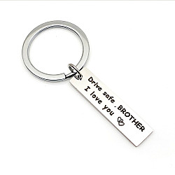 10 PCS C1010 Drive Safe Stainless Steel Tag Keychain 10x40mm(Brother)
