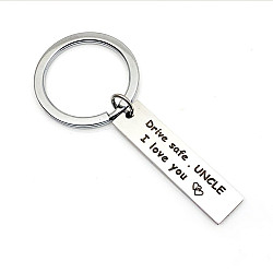 10 PCS C1010 Drive Safe Stainless Steel Tag Keychain 10x40mm(Uncle)