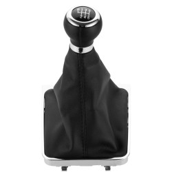 Volkswagen Passat B6 2005-2011 Car Gear Lever Hand Ball Leather Gear Shift Knob with Chrome Frame, Style:6 Speed