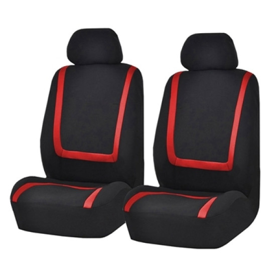 Universal Car Seat Cover Polyester Fabric Automobile Seat Covers Car Seat Cover Vehicle Seat Protector Interior Accessories 4pcs Set Red