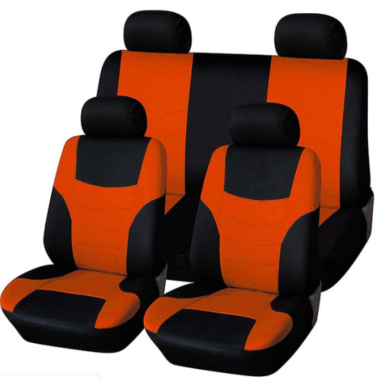 Universal Car Seat Cover Personality Stitching Automotive Chairs Protective Sleeve Cloth Automobile Seats Covers(Orange)