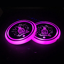 1 Pair 68mm LED Smart Light-Emitting Coaster Light Car Cup Slot Atmosphere Light(Beverage)