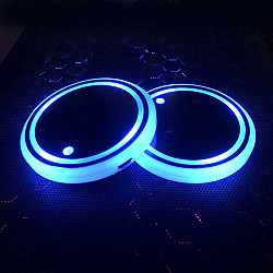 1 Pair 68mm LED Smart Light-Emitting Coaster Light Car Cup Slot Atmosphere Light(Modern Technology)