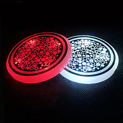 1 Pair 68mm LED Smart Light-Emitting Coaster Light Car Cup Slot Atmosphere Light(Star)