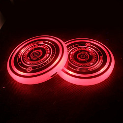 1 Pair 68mm LED Smart Light-Emitting Coaster Light Car Cup Slot Atmosphere Light(Genesis)