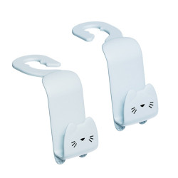 1 Set Cartoon Car Hook Seat Upholstery Hook(Twilight White)