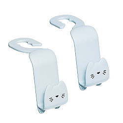 1 Set Cartoon Car Hook Seat Upholstery Hook(Twilight White)