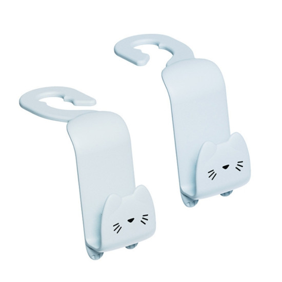 1 Set Cartoon Car Hook Seat Upholstery Hook(Twilight White)