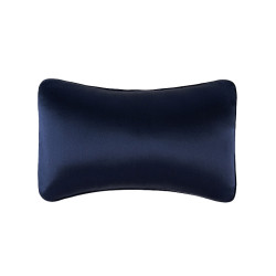 TZ19 Silk Car Head Pillow Car Memory Foam Comfort Lumbar Support(Navy)