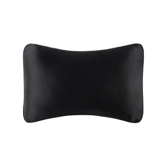 TZ19 Silk Car Head Pillow Car Memory Foam Comfort Lumbar Support(Black)