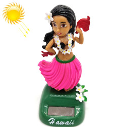 Solar Powered Dancing Hula Girl Swinging Bobble Toy Gift for Car Decoration