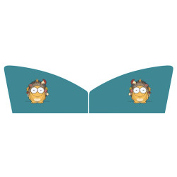 1 Pair Car Window Magnet Sunshade Curtain Heat Insulation Sun Block(Hedgehog)