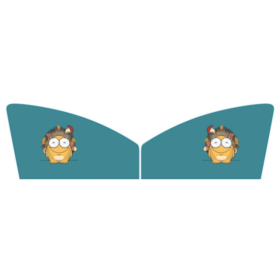 1 Pair Car Window Magnet Sunshade Curtain Heat Insulation Sun Block(Hedgehog)