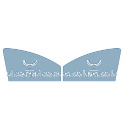 1 Pair Car Window Magnet Sunshade Curtain Heat Insulation Sun Block(Antlers)
