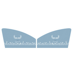 1 Pair Car Window Magnet Sunshade Curtain Heat Insulation Sun Block(Antlers)