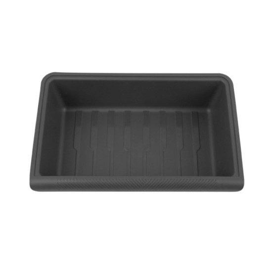 Tesla Model Y 2021-2023 TPE Storage Organizer Under Car Seat, Style:without Cover(Black)