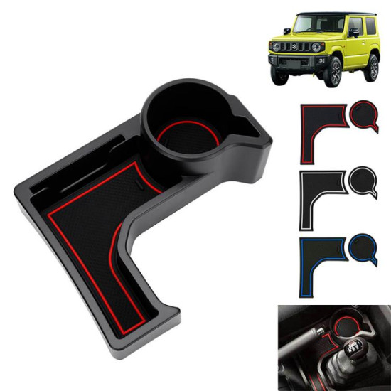 Suzuki Jimny JB74 / JB64 2019- Car Automatic Transmission AT Central Control Storage Box, with Anti-slip Mats(Black)