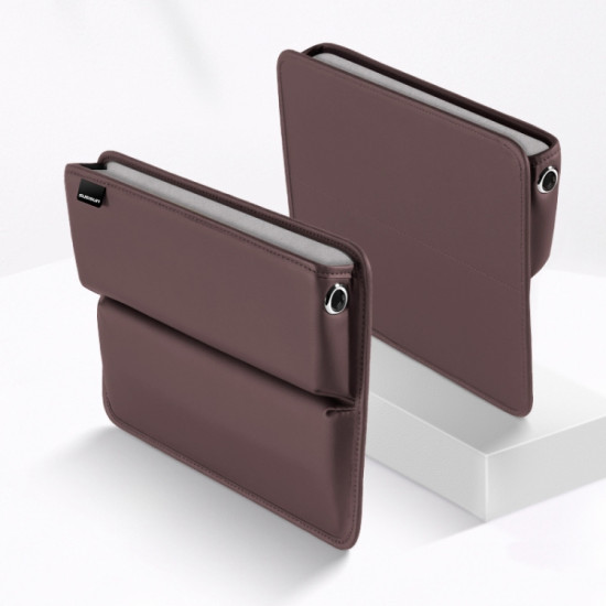 SUSISUN 049 Multifunctional Car Seat Slit Storage Box, Color: Brown (One Pair)