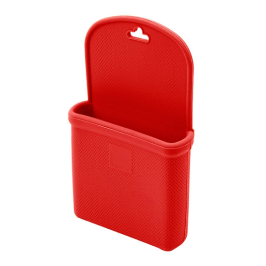 Wear-Resistant Silicone Mobile Phone Bag For Car Air Outlet(Red)