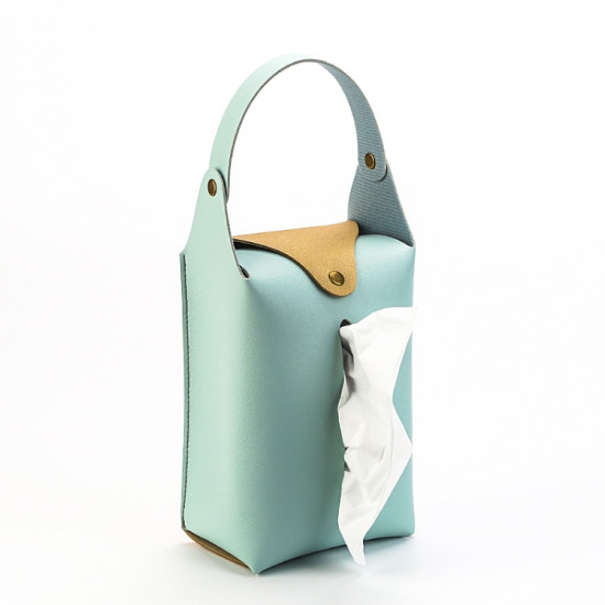 004 Suspended Car Hand Paper Towel Bag(Light Blue)