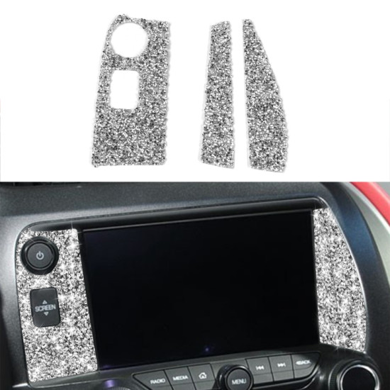 Chevrolet Corvette C7 2014-2019 3 in 1 Car Navigate Panel Diamond Decorative Sticker, Left Drive