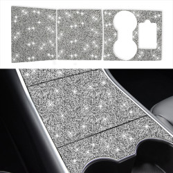 Tesla Model 3 Car Rear Door Sill Strip Diamond Sticker, Left and Right Drive Universal