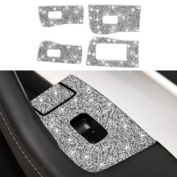 Tesla Model 3 Car Window Raising Button Diamond Sticker, Right Drive