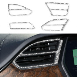 Tesla Model X Car Central Control Instrument Air Outlet Diamond Sticker, Left Drive