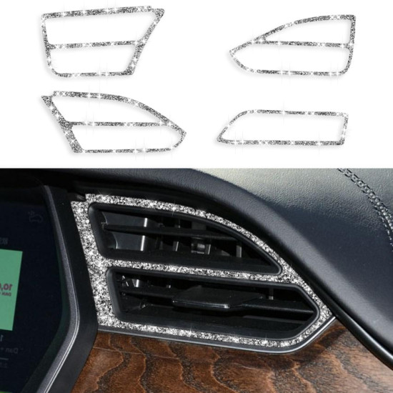 Tesla Model X Car Central Control Instrument Air Outlet Diamond Sticker, Right Drive