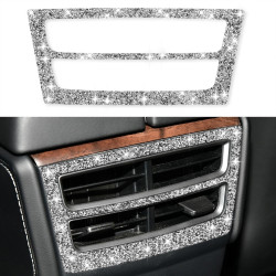 Tesla Model X Car Rear Air Outlet Panel Diamond Sticker, Left and Right Drive Universal