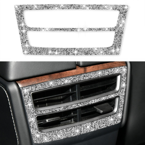 Tesla Model X Car Rear Air Outlet Panel Diamond Sticker, Left and Right Drive Universal